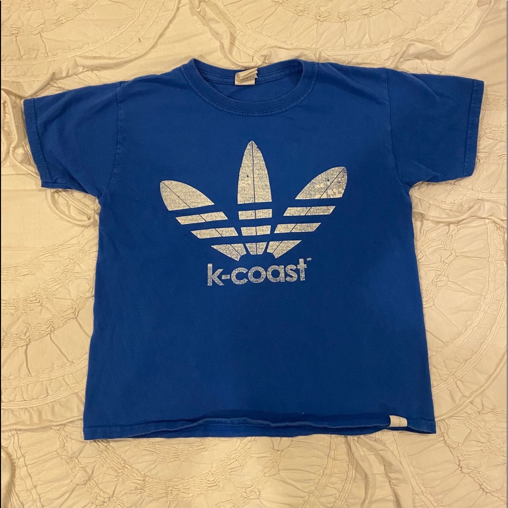 K-Coast surf shop blue adidas t-shirt